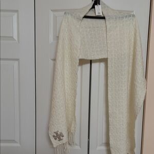 Tory Burch Cream Scarf